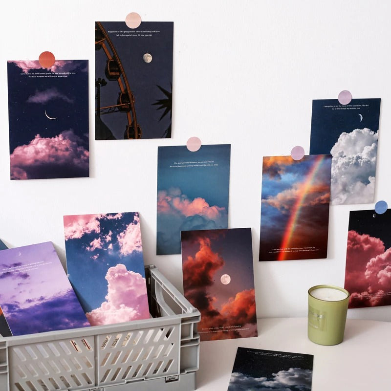 Twilight Pastel Clouds Wall Collage Prints