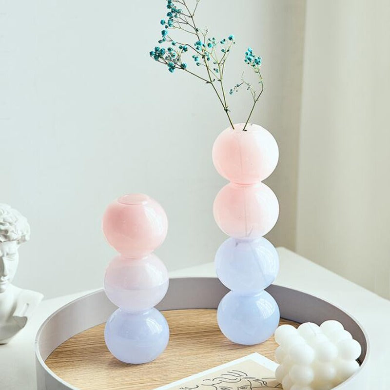 Pastel Glass Bubble Vase