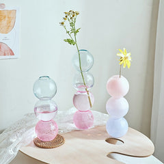 Pastel Glass Bubble Vase