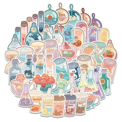 Pastel Kawaii Flask Sticker Pack