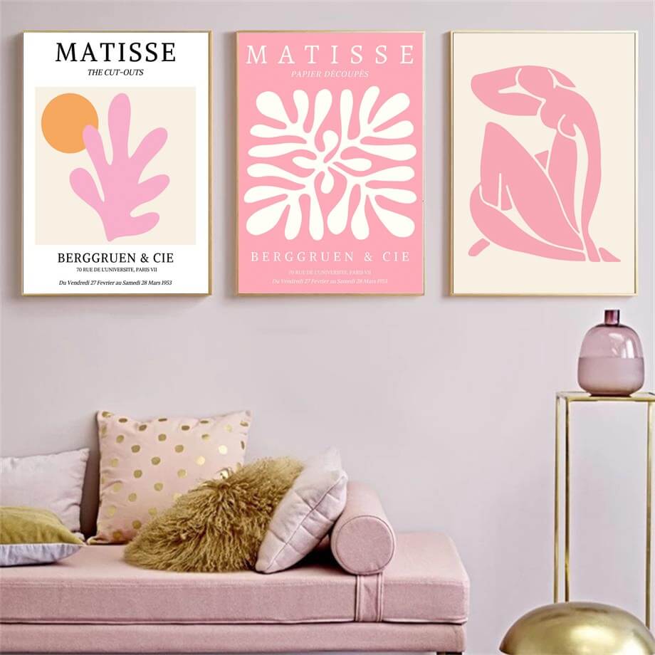 Pastel Pink Gallery Wall Art Canvas Posters