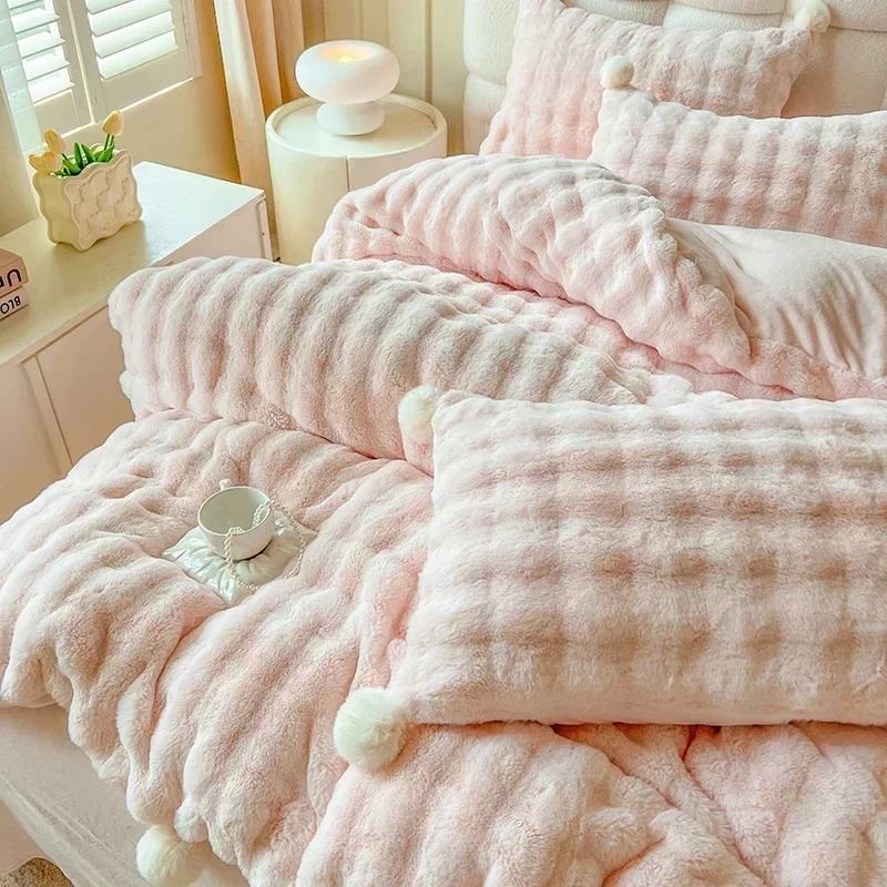 Faux Fur Warm Fluffy Bedding Set