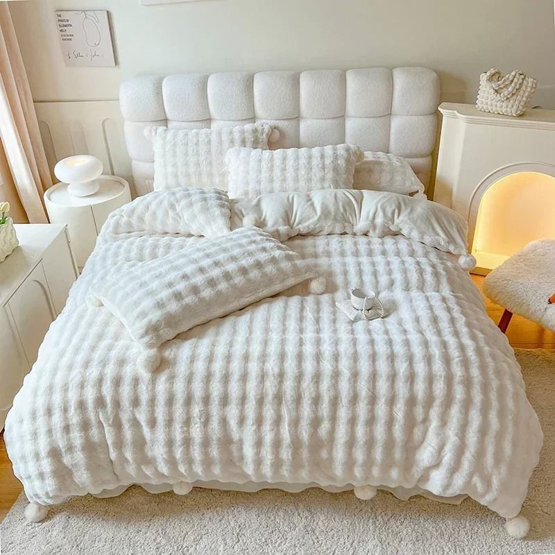 Faux Fur Warm Fluffy Bedding Set