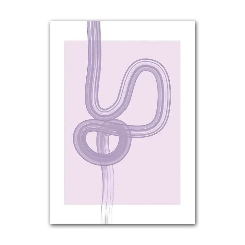 Purple Minimal Art Canvas Posters