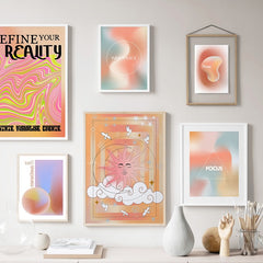 Pastel Beige Gradients Canvas Posters