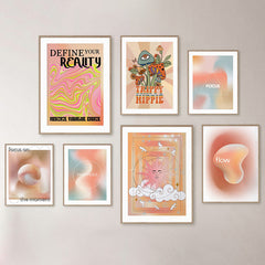 Pastel Beige Gradients Canvas Posters