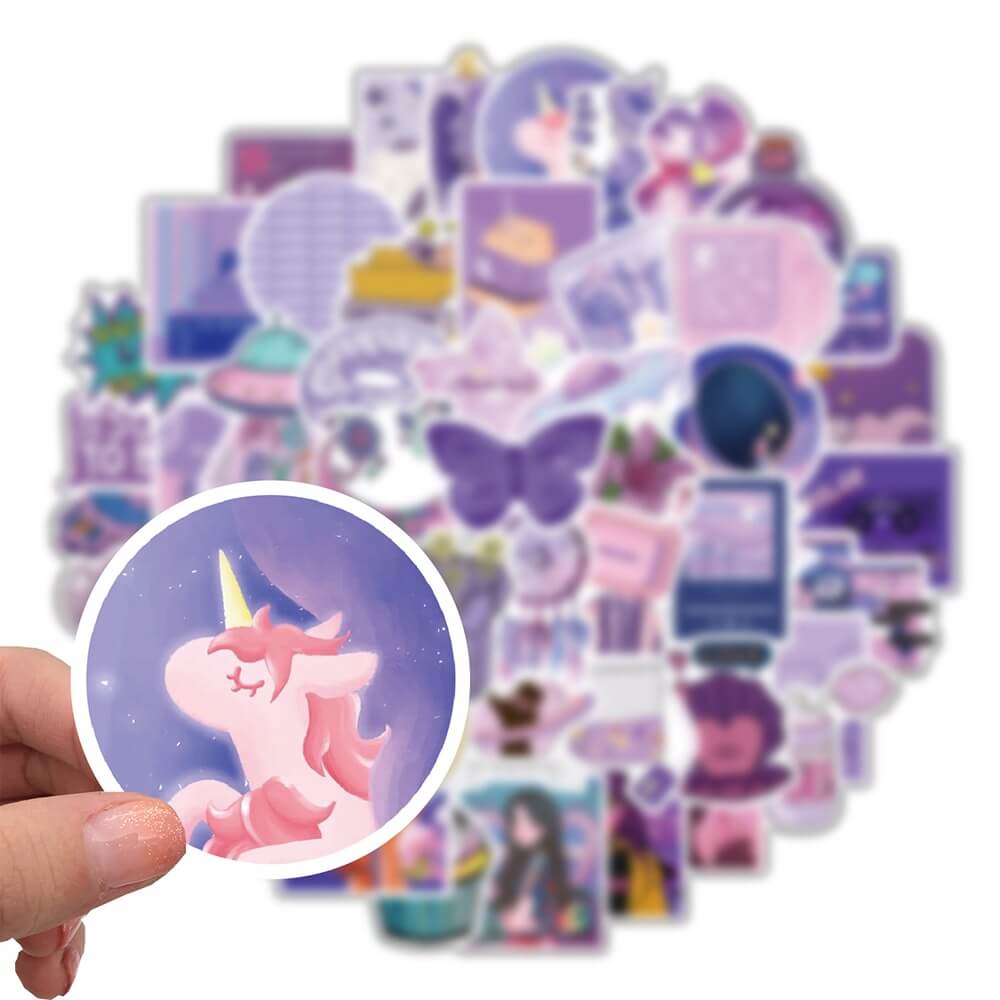 Violet Aesthetic Pastel Sticker Pack