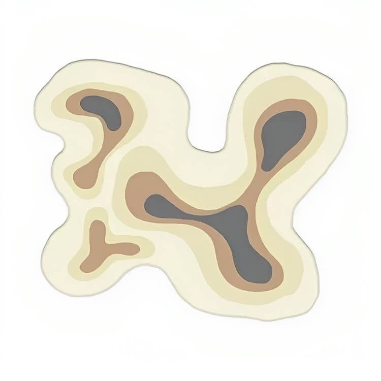 Abstract Pastel Blob Accent Rug