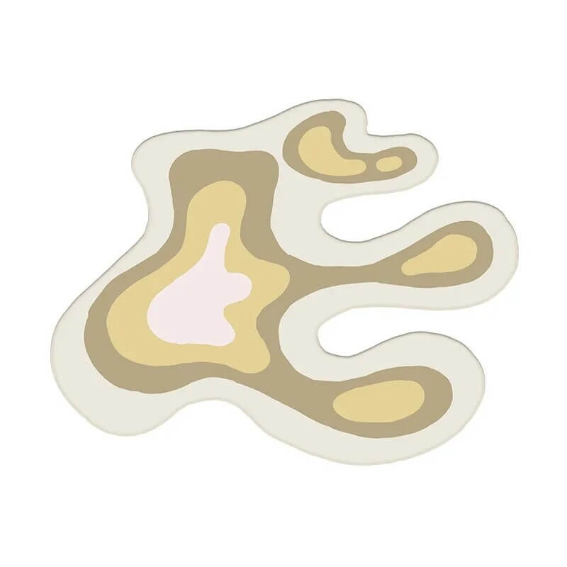 Abstract Pastel Blob Accent Rug