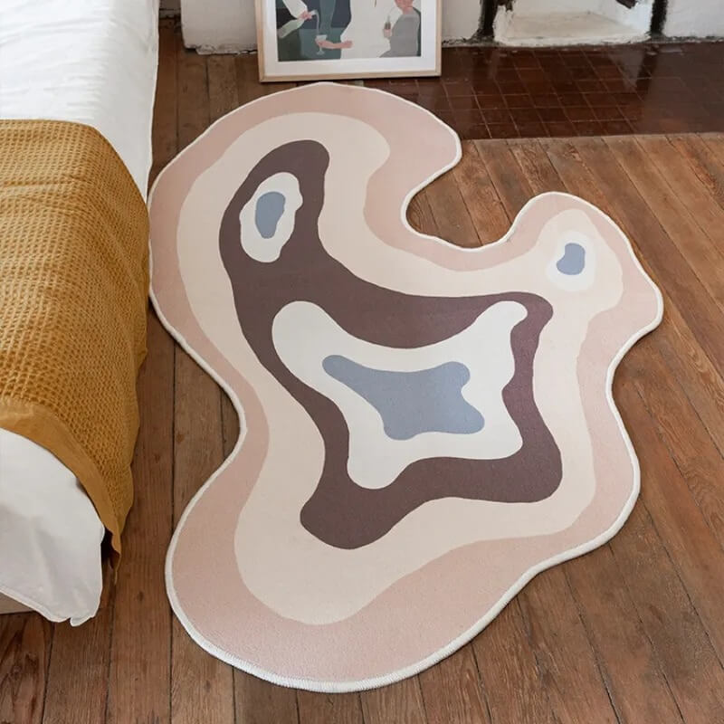 Abstract Pastel Blob Accent Rug