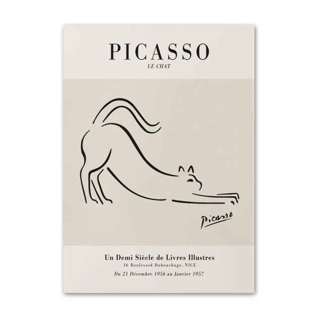 Picasso Outline Sketches Canvas Posters