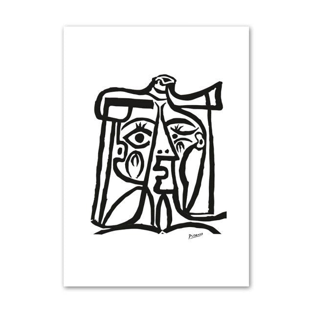 Picasso Outline Sketches Canvas Posters