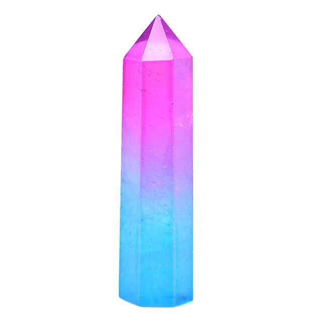 Pink and Blue Quartz Tower Crystal