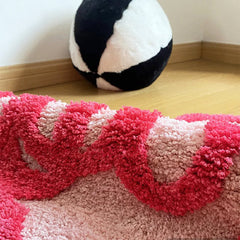 Pink Love Heart Tufted Accent Rug