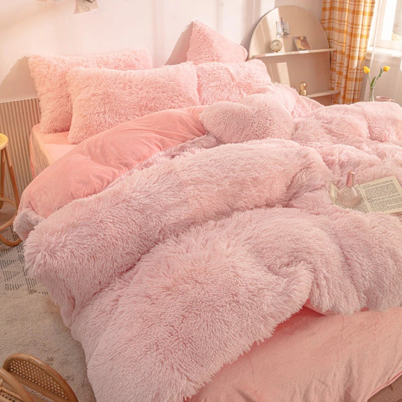 Parure de lit en peluche douce