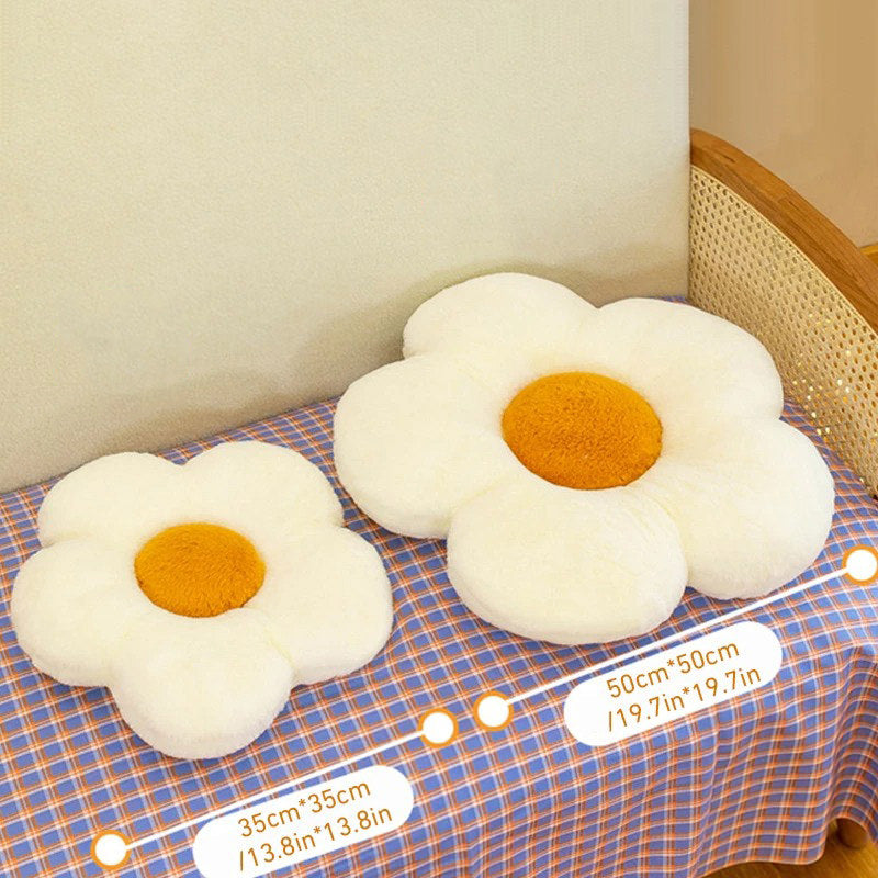 Plush Daisy Flower Decorative Pillow