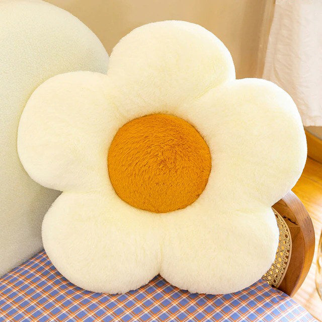 Plush Daisy Flower Decorative Pillow