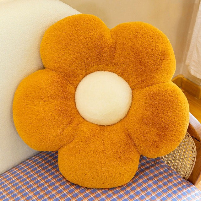 Plush Daisy Flower Decorative Pillow