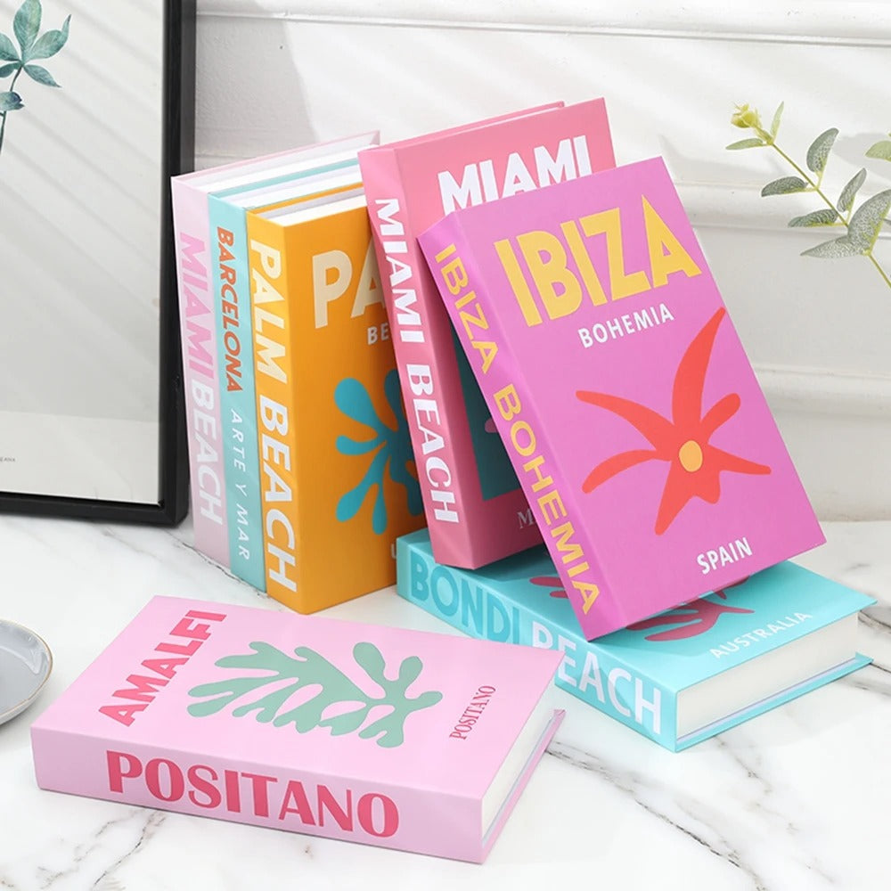 Preppy Cities Fake Book Storage Box