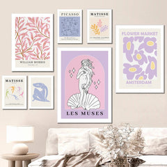 Pastel Purple Art Canvas Posters