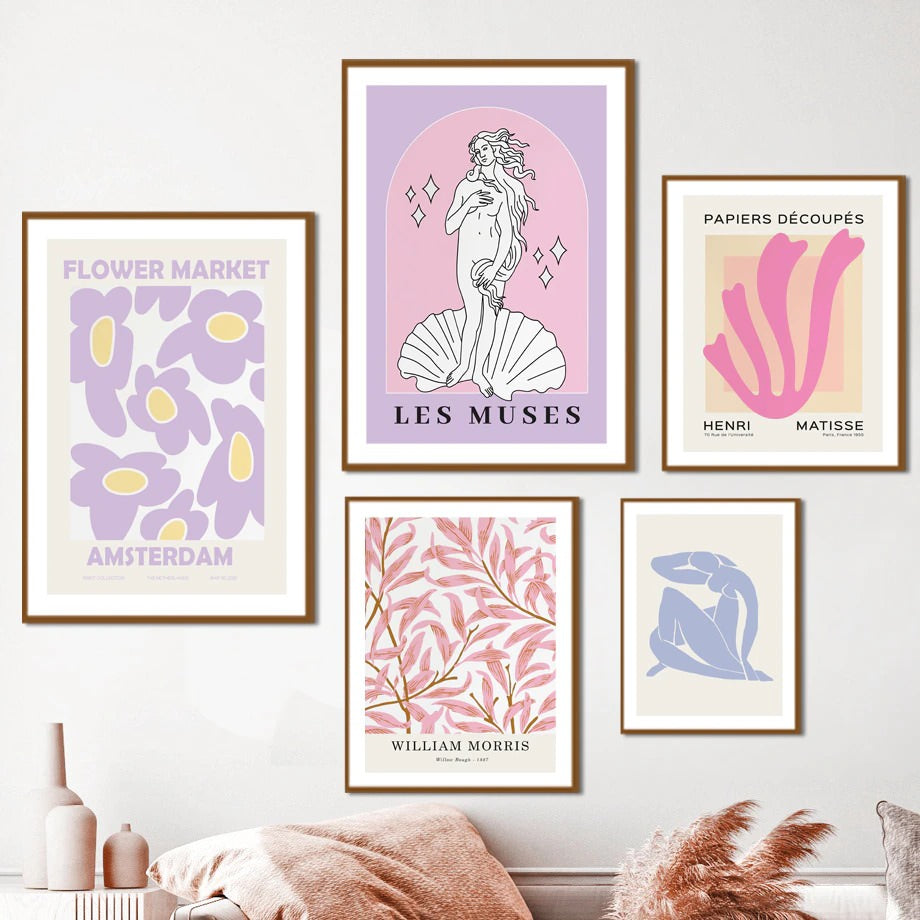 Pastel Purple Art Canvas Posters