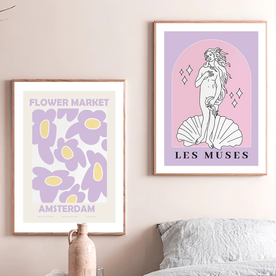 Pastel Purple Art Canvas Posters