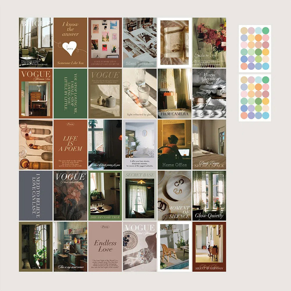 Quiet Life Aesthetic Wall Poster Cards