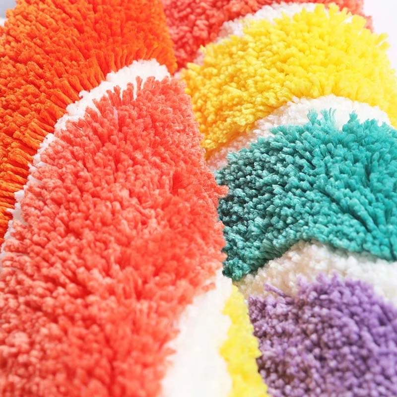 Fluffy Rainbow Accent Rug