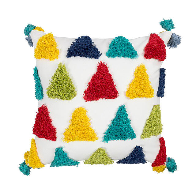 Rainbow Tassels Cushion Cover