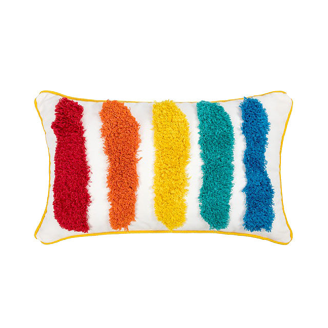 Rainbow Tassels Cushion Cover