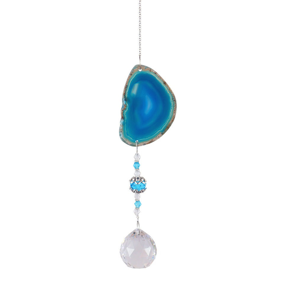 Raw Stone Cut Crystal Suncatcher