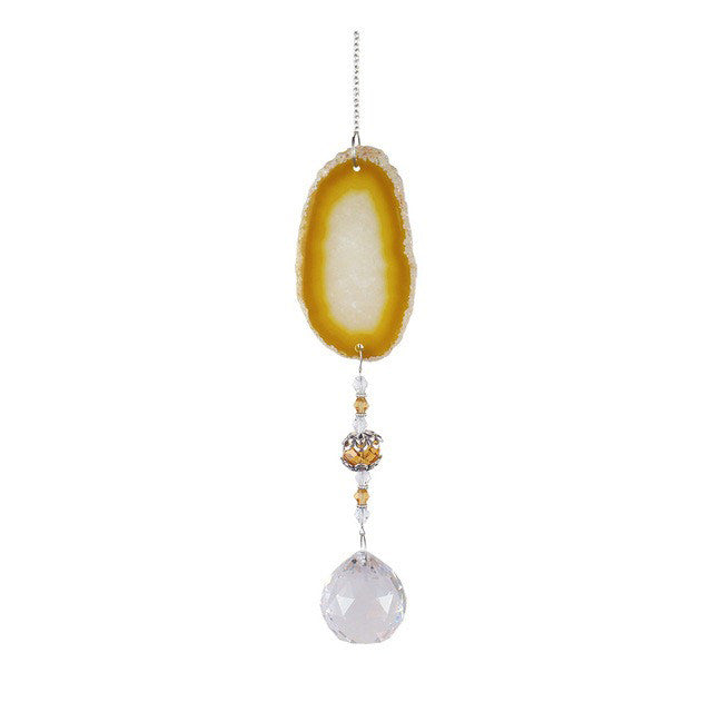 Raw Stone Cut Crystal Suncatcher