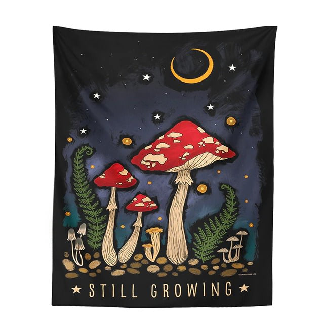 Still Growing Mushroom Tapestry