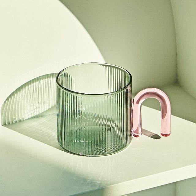 Retro Ripple Glass Mug