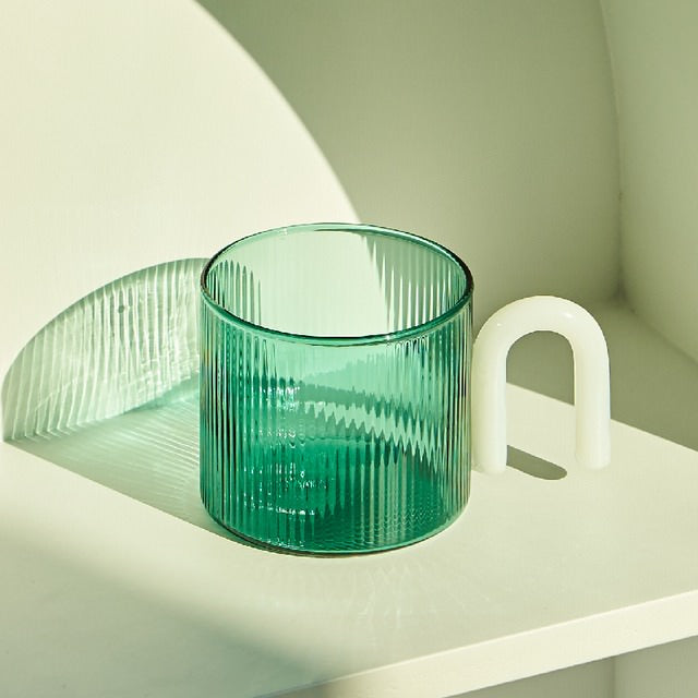 Retro Ripple Glass Mug