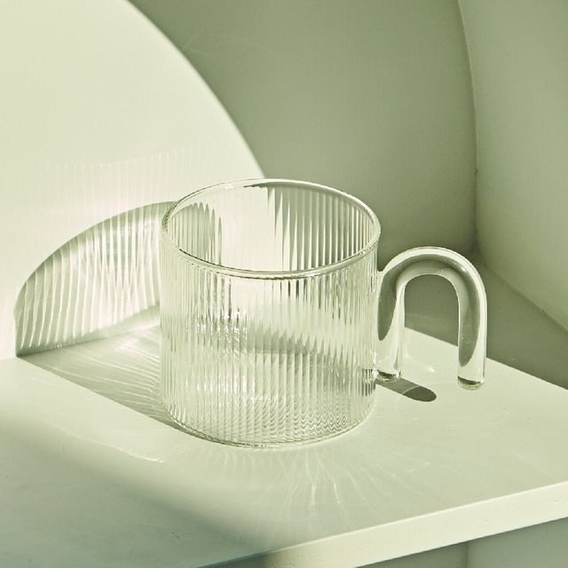 Retro Ripple Glass Mug