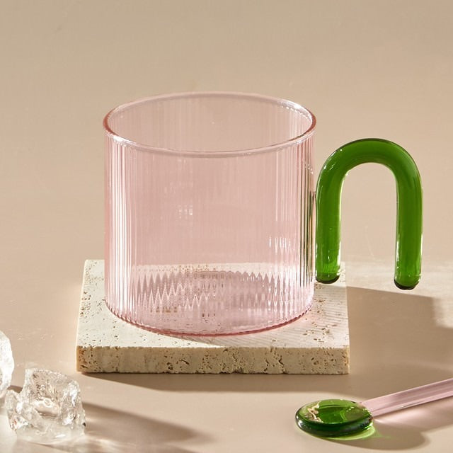 Retro Ripple Glass Mug
