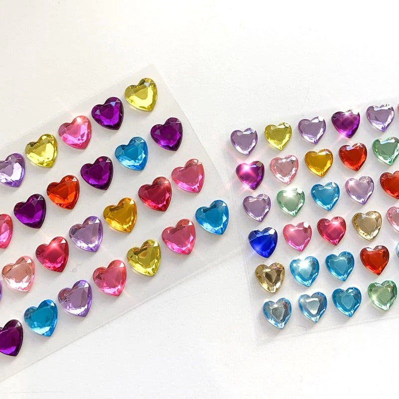 3D Heart Shiny Stickers