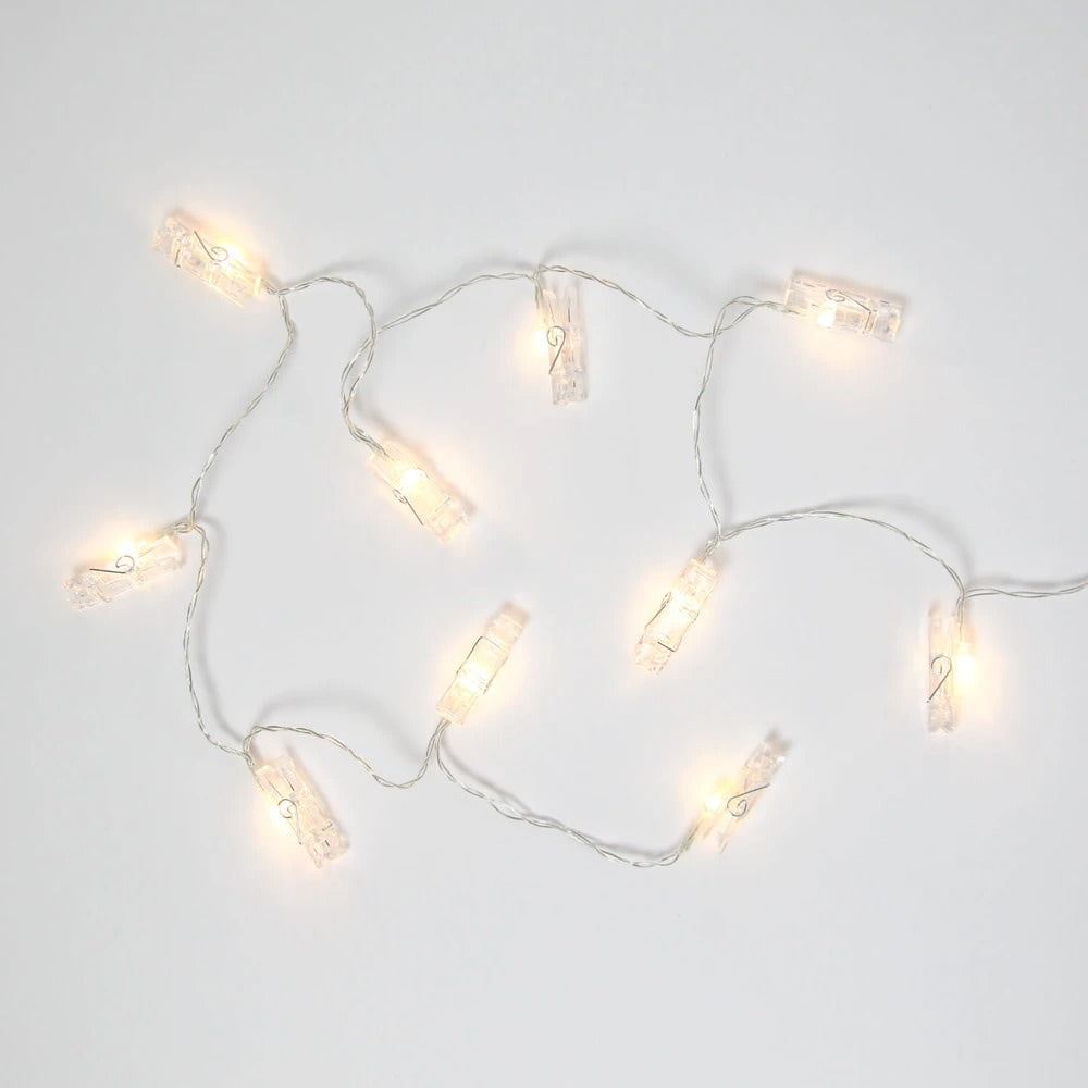 Battery Powered Clip String Light Set