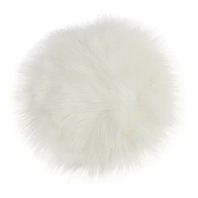 Faux Fur Round Seat Cushion