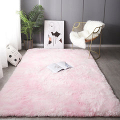 Pink Faux Fur Area Rug