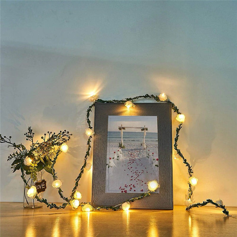 Rose Flower Vine String Lights