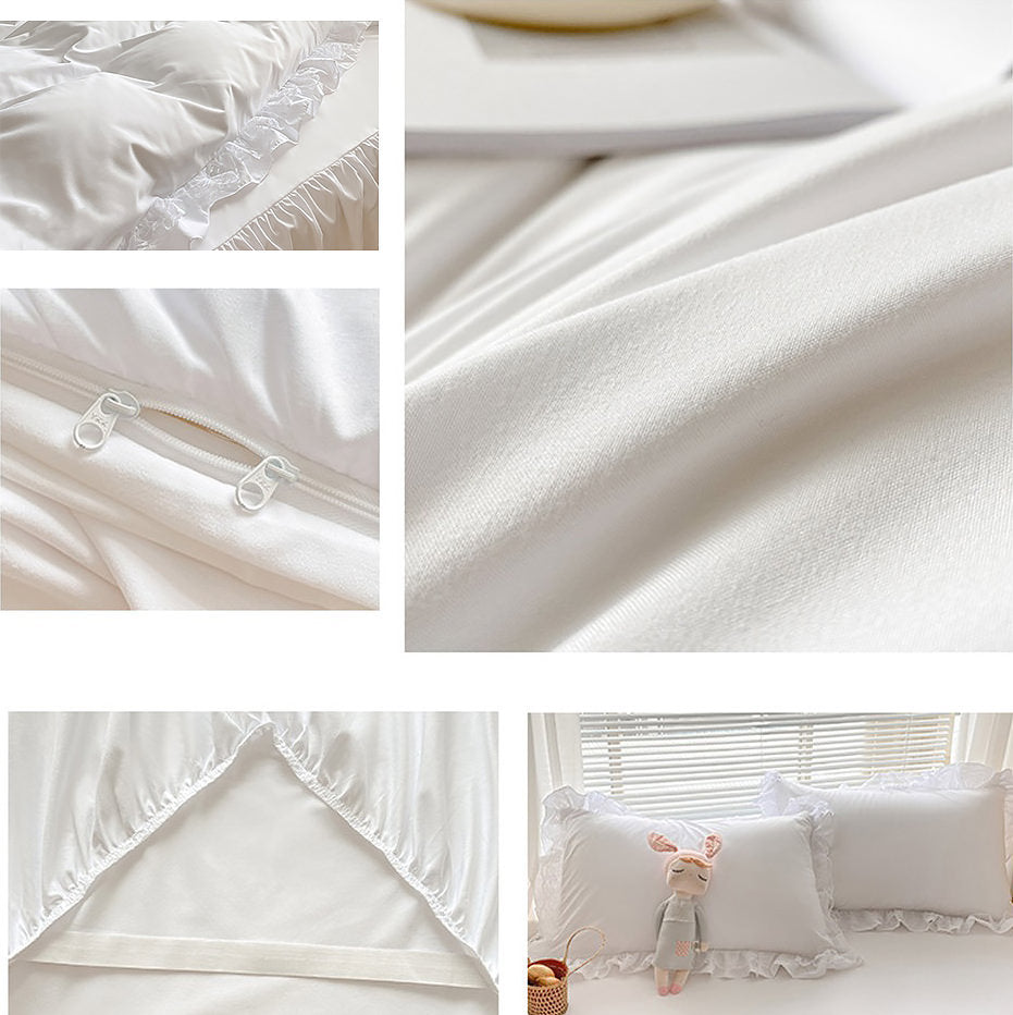 Ruffle Lace Bedding Set