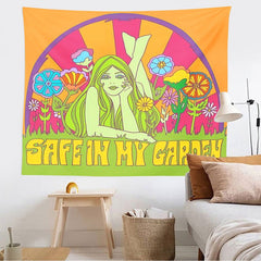 Safe In My Garden Tapestry