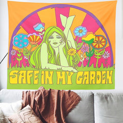 Safe In My Garden Tapestry