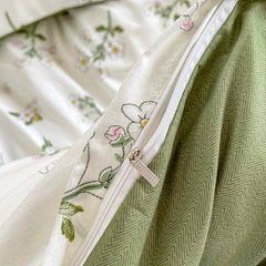 Sage Green Wildflowers Bedding Set