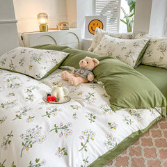 Sage Green Wildflowers Bedding Set