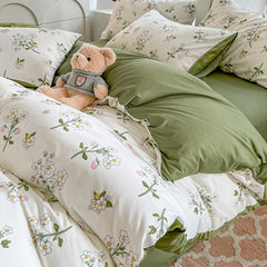 Sage Green Wildflowers Bedding Set