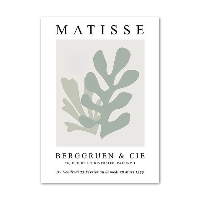 Matisse Sage Green Canvas Posters