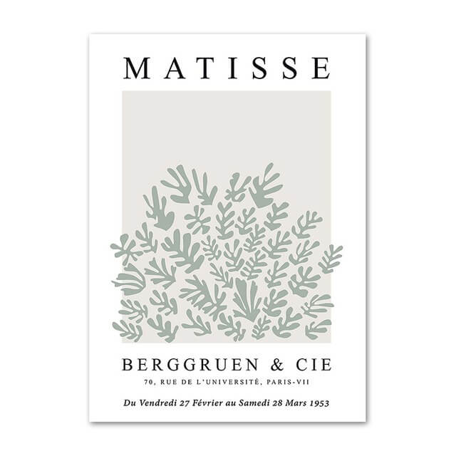 Matisse Sage Green Canvas Posters